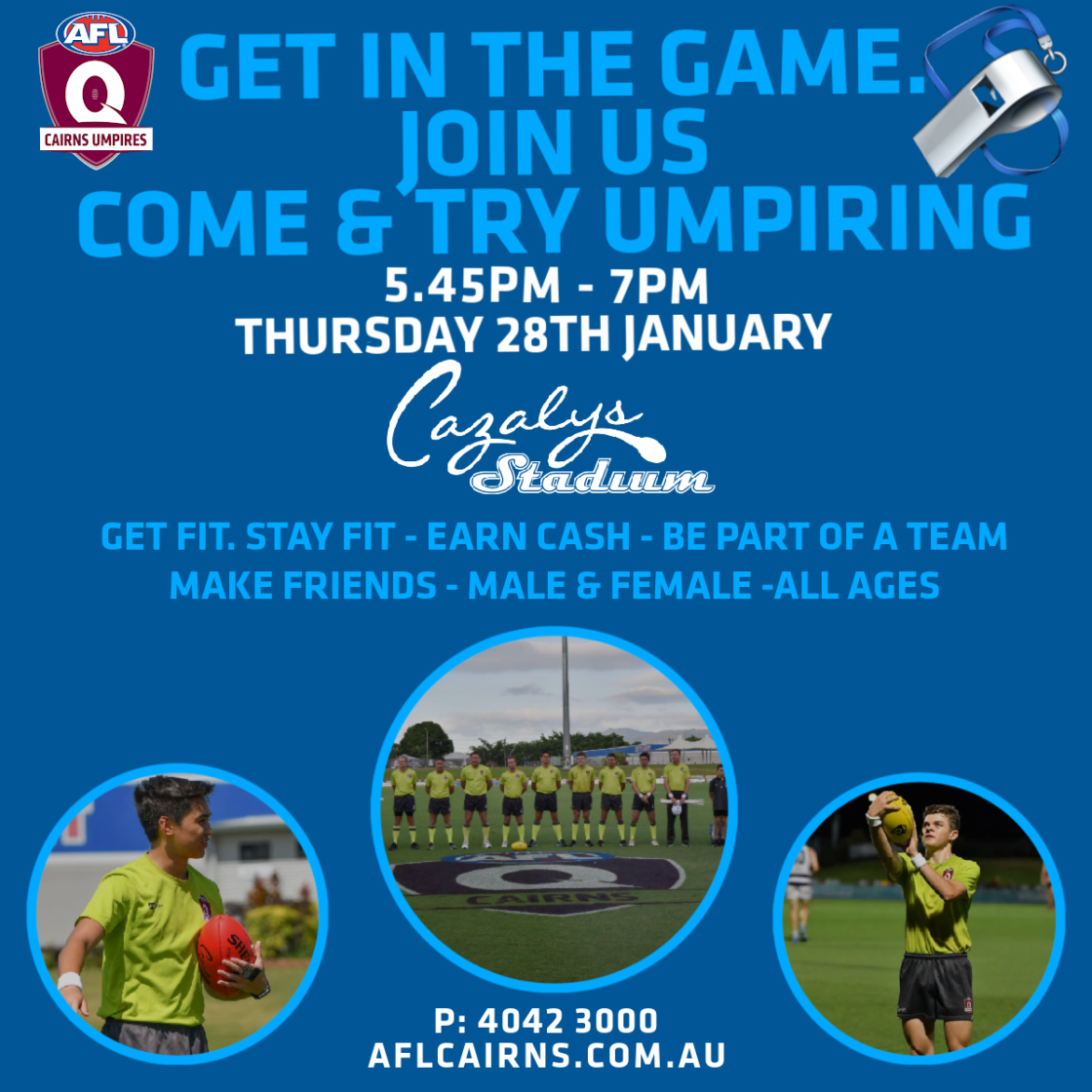 COME & TRY UMPIRING | AFL Cairns